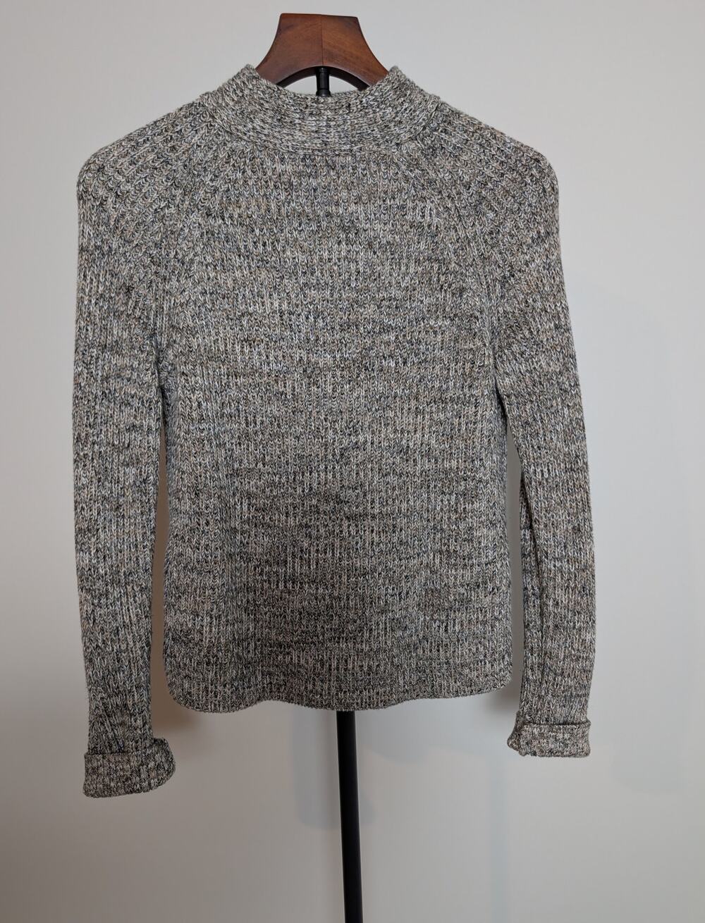 Banana Republic Marled Mock Neck Ribbed Sweater - Natural Multi